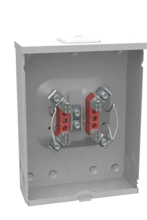 Bargain Milbank U7040-XL-TG Single Position Meter Socket 200 Amp 1 Phase Ringless No Bypass 4 Term OH UG 600V