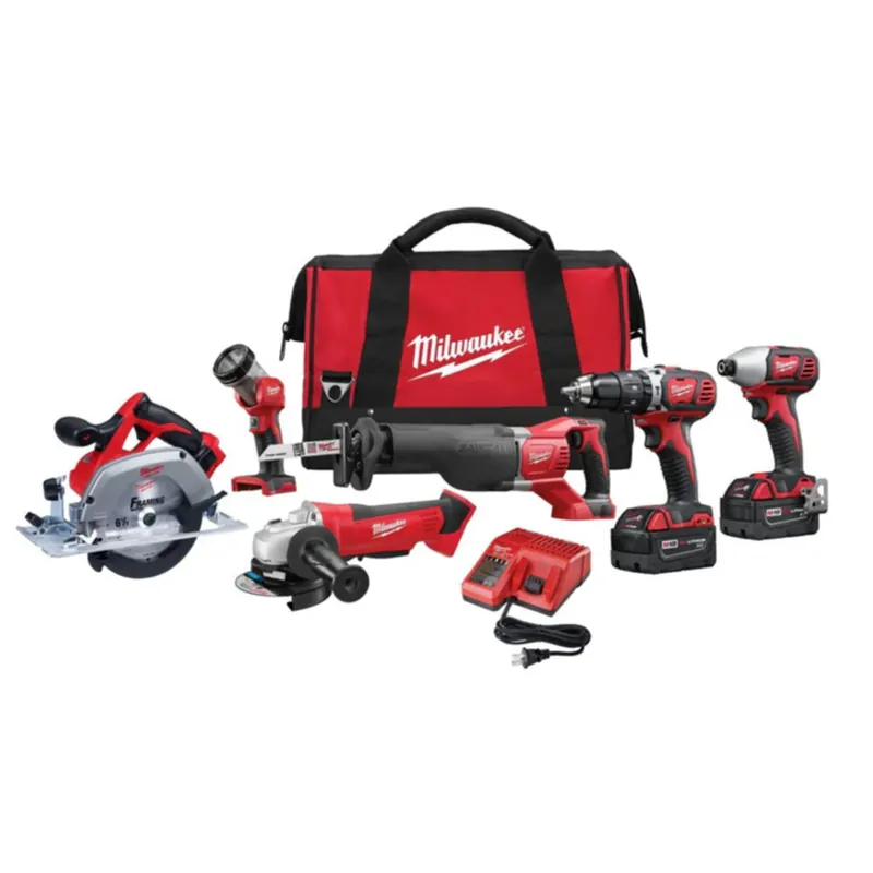 Holiday Sale Milwaukee 2696-26 M18 18-Volt Lithium-Ion Cordless Combo Tool Kit, 6-Tool, Tool Bag