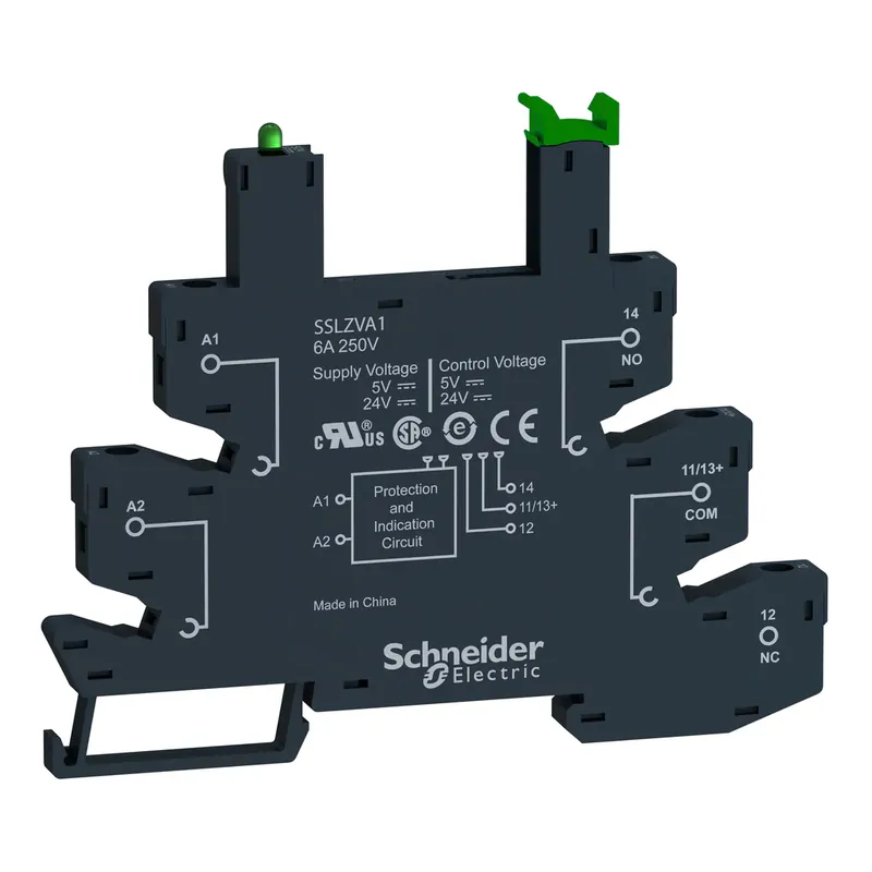 Schneider Electric SSLZVA1 Socket Equipped With LE 5V DC Same Day Shipping