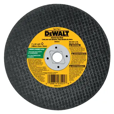 DeWalt DW3521 Masonry Cutting Abrasive Saw Blades 7 x 1/8 x 5/8 Trusted Brand