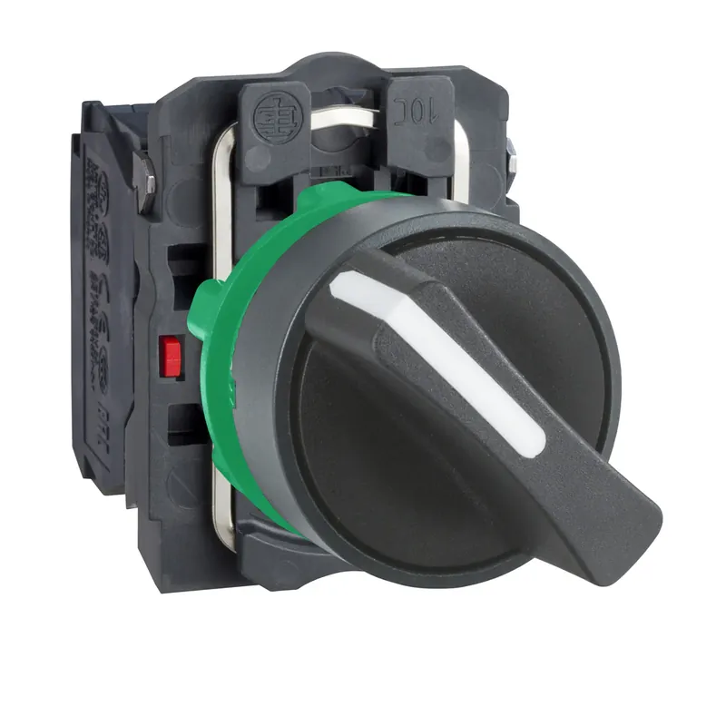 Certified Schneider Electric XB5AD25 22 mm 1.2 Amp 600 VAC 1NO 1NC 2-Position Maintained Round Knob Non-Illuminated Selector Switch