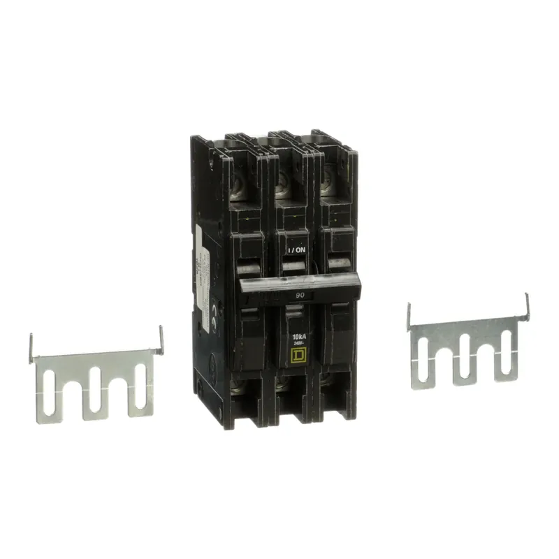 Cheap Square D QOU390 3-Pole 90 Amp 240 Volt Thermal Magnetic/Common Trip Miniature Circuit Breaker