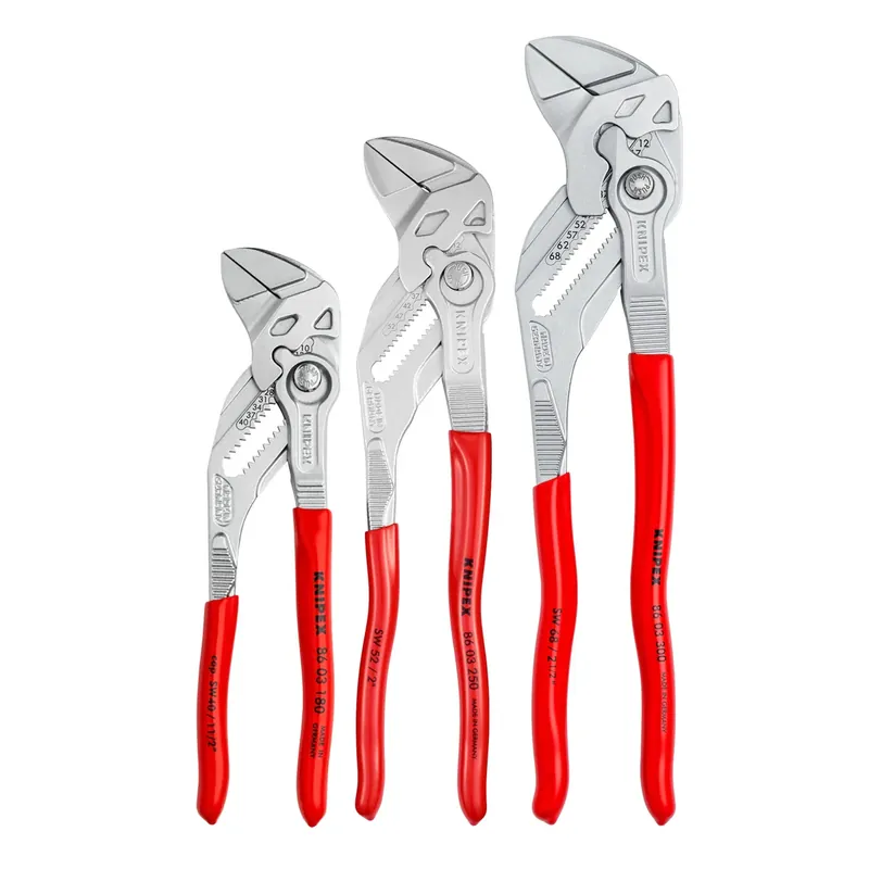 Exclusive Offer KNIPEX 002006US2 3 Pc Pliers Wrench Set Chrome Plated
