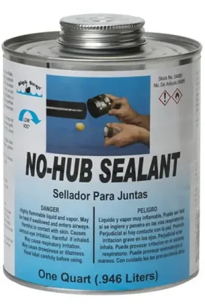 Black Swan 4085 No-Hub Pipe Sealant 1 qt Dauber In Cap Luxury