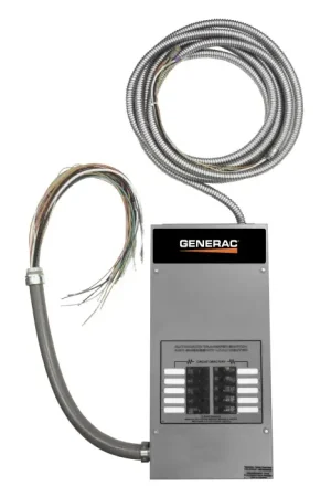 Generac RXG10EZA1 Automatic Pre-Wired Transfer Switch With 10-Circuit Load Center, 120/240 V, 50 A, 12000 W Don't Miss Out