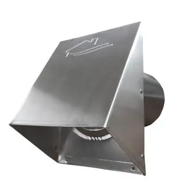 Builder's Best 111145 4 Dty Alu Vent Hood w Flapper 4 x 6 Premium