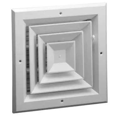 Luxury Hart & Cooley A504MS-12X12W Ceiling Diffuser 4 Way Square Multi Shutter 12 x 12 Inch