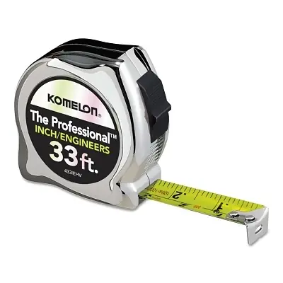 Komelon 433IEHV High Viz Professional Inch Engineer Tape Measure 33 ft x 1 in W Replacement MPN Get Yours