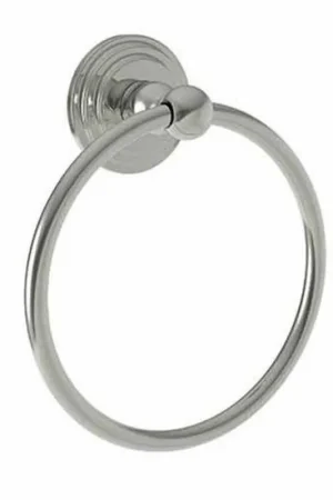 Premium Newport Brass 890-1410/15 Alveston Round Closed Towel Ring in Polished Nickel - Natural