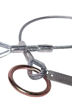 Guardian Fall Protection 10412 Cable Choker Anchor With O-Ring Ends, Galvanized Steel, 6 ft Time-Limited