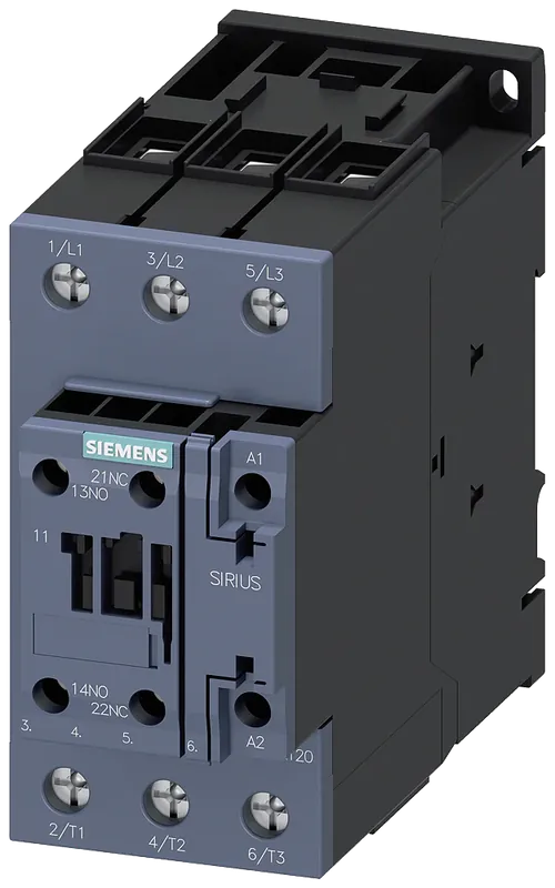 Hot Deal Siemens 3RT20361AV60 IEC Contactor, 480 VAC Coil, 51 A, 3NO Contact, 3 Poles