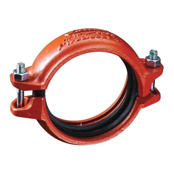 Low Price Victaulic L05009NPE0 FireLock Installation-Ready 009N Orange Enamel Ductile Iron Grooved Rigid Coupling with Grade E EPDM Type-A Vic-Plus Pre-Lubricated Gasket 5 in