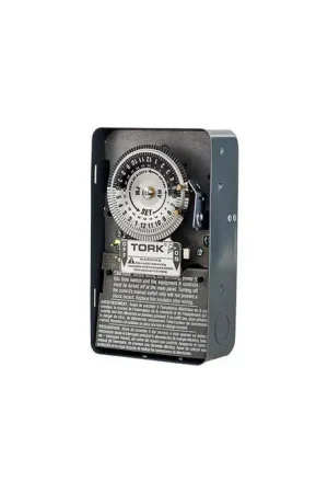 Affordable Tork 1103B 120 VAC 60 Hz 40 Amp NEMA 1 24 Hour Metal DPST Electromechanical Time Switch
