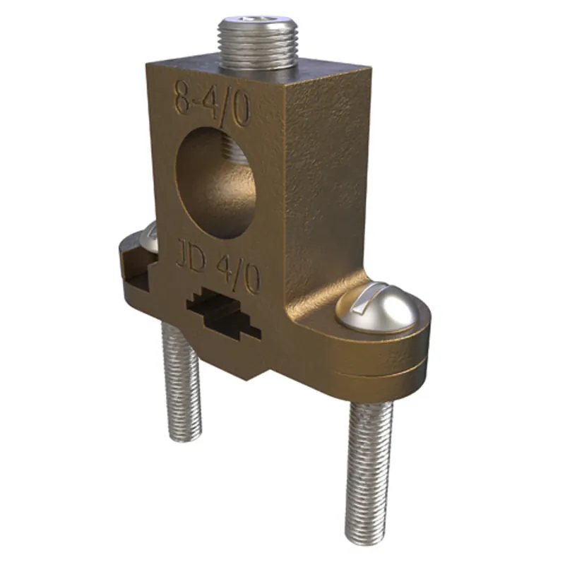 ILSCO BGC-4/0S-DB Permaground Bronze Ground Clamp, Conductor Range 4/0-8, Pipe Sizes 1/2 to 1in, Ground Rod Sizes 1/2 to 1in, Rebar Sizes #3-#8 Mega Sale