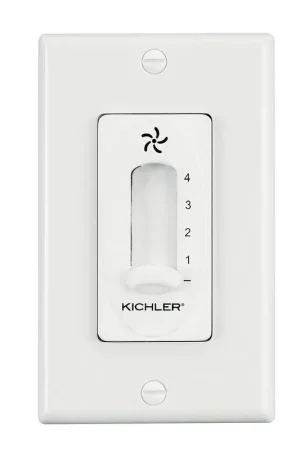 Buy Direct Kichler Lighting 337012WH Accessory 4-Speed Fan Sliding Control in White