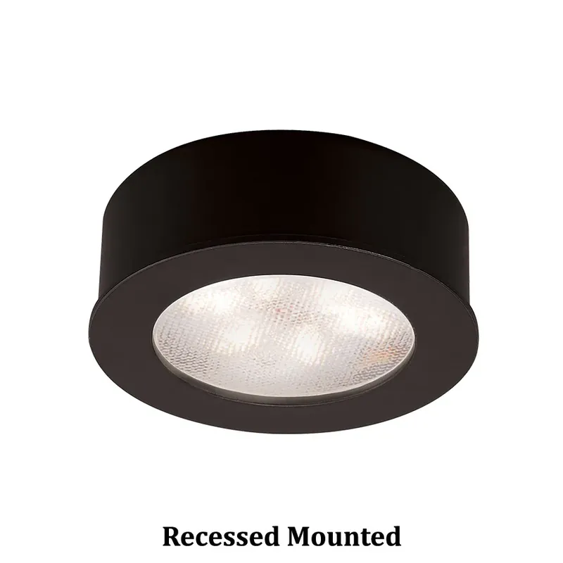 WAC Lighting HR-LED87-BK LEDme Round Button Light 3000K - Black Low Price