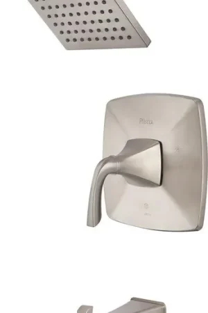 Secure Checkout Pfister LG89-8BSK Bronson One Handle Single Function Bathtub & Shower Faucet in Brushed Nickel (Trim Only)