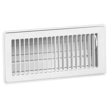 Hart & Cooley 421-2X12W Floor Diffuser Multi Angle 2 x 12 Inch Bright White Steel Certified