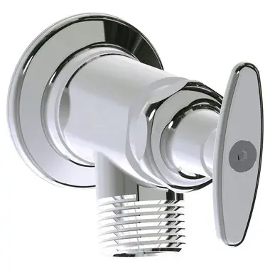 Buy Direct Chicago Faucets 387CP Single Cross Handle Wall Mount Service Faucet in Polished Chrome