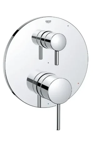 Authentic GROHE 29423000 Timeless Two Handle Pressure Balancing Valve Trim in StarLight Chrome