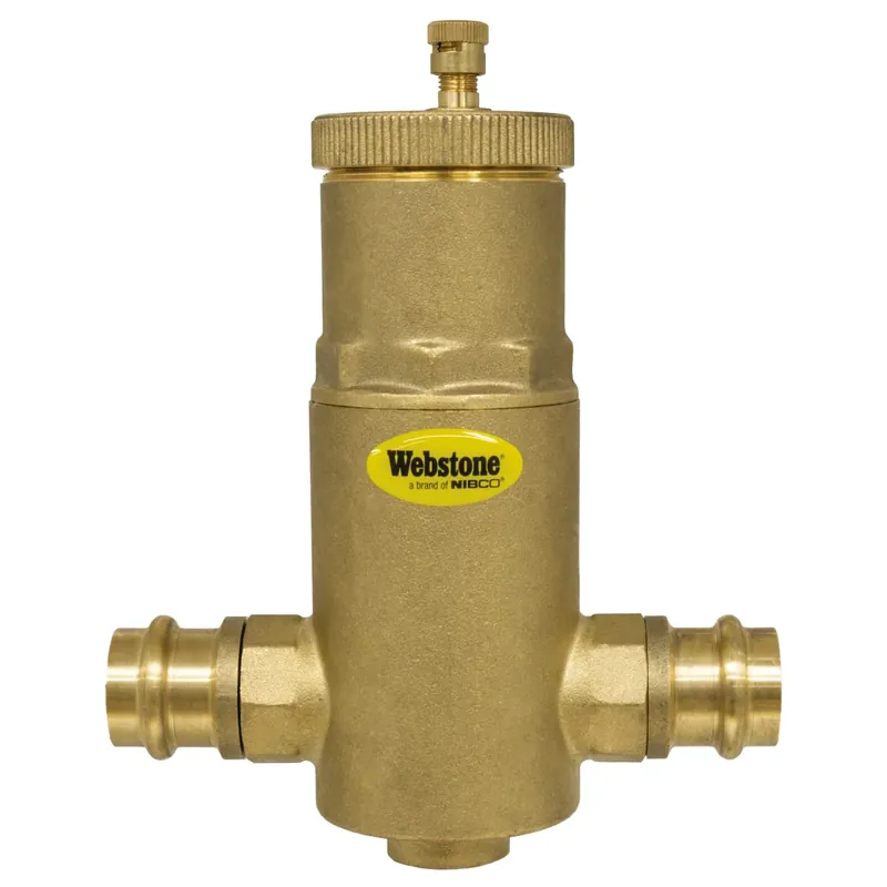 Webstone H-78003 3/4 Press Non-Potable Brass Air Separator W/ Removable Vent Head & Coalescing Medium Cheap