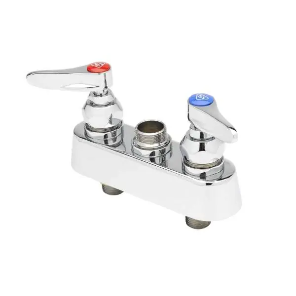 T&S Brass B-1100-LN Workboard Faucet Deckmount Less Spout 2 Lever Clearance