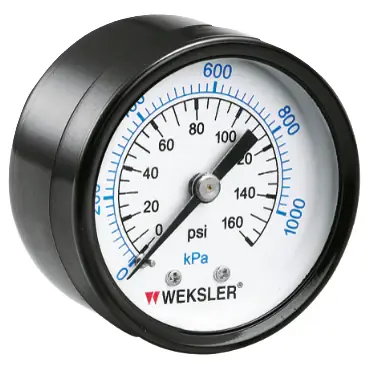 Exclusive Offer Weksler UA20B4C Steel Cased Dry Pressure Gauge 0 to 60 PSI