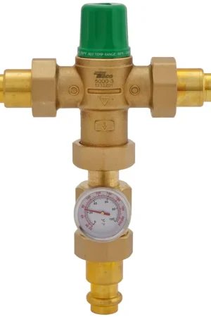 Taco 5002-H3-G 1/2 Press 5002 Mixing Valve w/ Gauge (Low Lead) While Supplies Last