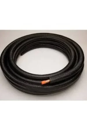 Best Choice Great Lakes Copper EZB14164 Line Set 1/4 x 164' Insulation 1/2 Suction Line Only Coated Black Plain End