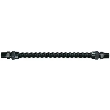 Luxury Dormont 10A-3131-12 Gas Connector 10A 1/2x12 MIP Stainless Steel Black