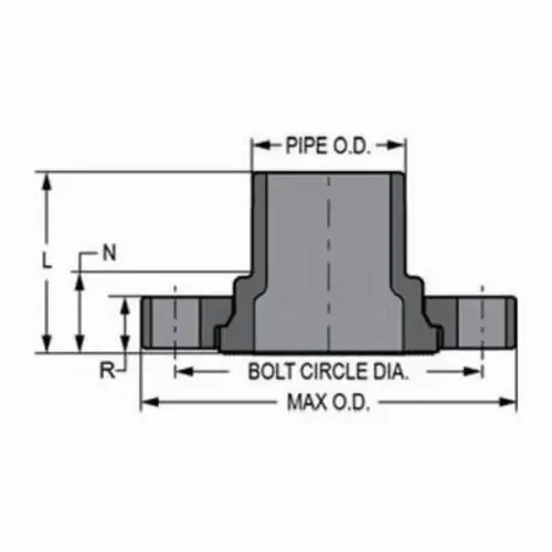 Professional Grade Spears 856-007 3/4 PVC Van Stone Flange Spigot CL150