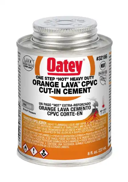 Super Sale Oatey 32166 8 Oz. Fast Set Plastic Orange Pipe Cement Replacement MPN