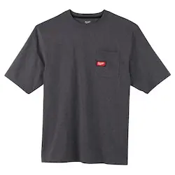 Milwaukee 601G-3X Heavy Duty Pocket T-Shirt - Short Sleeve - Gray 3X Free Returns