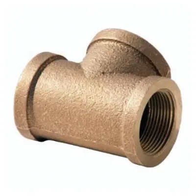 Merit Brass XNL106-24 Straight Pipe Tee, 1-1/2 in Nominal, FNPT End Style, 125 lb Latest