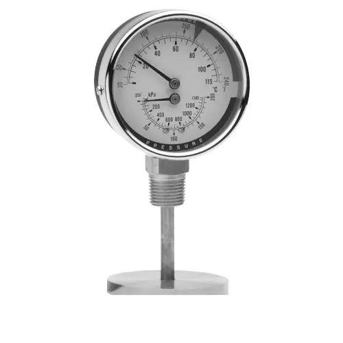Bargain Trerice PTC14409 144 Tridicator Gauge 3 in Dial NPT Connection 50 to 250 deg F
