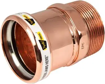 Best Choice Apollo 10061987 3 in. Press x MPT 300# Domestic Copper Adapter