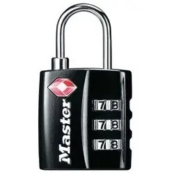 Express Delivery Master Lock 4680DBLK Combination Lock Resettable 1-3/16 Width 3/4 Shackle Clearance