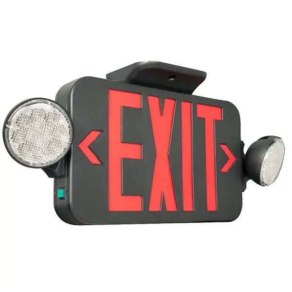 Trending Hubbell Lighting CCRB Compass Universal Face Combination Exit/Emergency Light 120/277 VAC