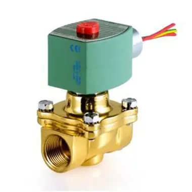 Asco 8210B057AC120/60110/50D Solenoid Valve 2-Way Brass 1 Inch NPT Normally Open 120 Alternating Current NBR Same Day Shipping