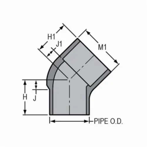Spears 827-005C 1/2 CPVC 45 ST ELL SPIGOTXSOC SCH80 Don't Miss Out