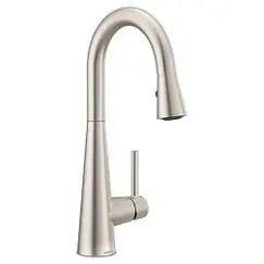 Moen 7664SRS Single Handle Pull Down Bar Faucet in Spot Resist Stainless Certified