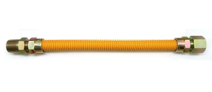 Easyflex EFGC-034-YE-1415-36 3/4 MIP x FIP - 36 Long Yellow Coated Gas Flex Connector Clearance