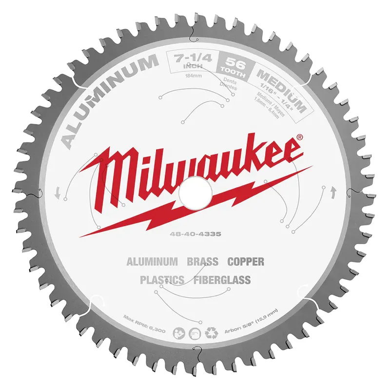 Milwaukee 48-40-4335 7-1/4 in. Aluminum Cutting Circular Saw Blade Instant Buy