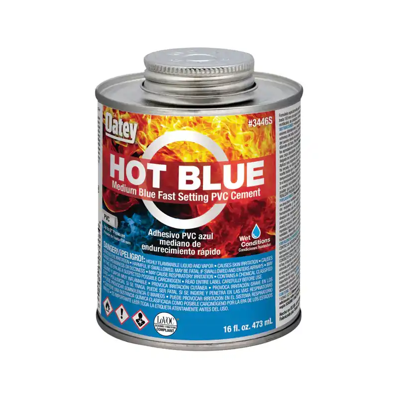Place Order Oatey 3446S 16 oz. Fast Set PVC Blue Pipe Cement