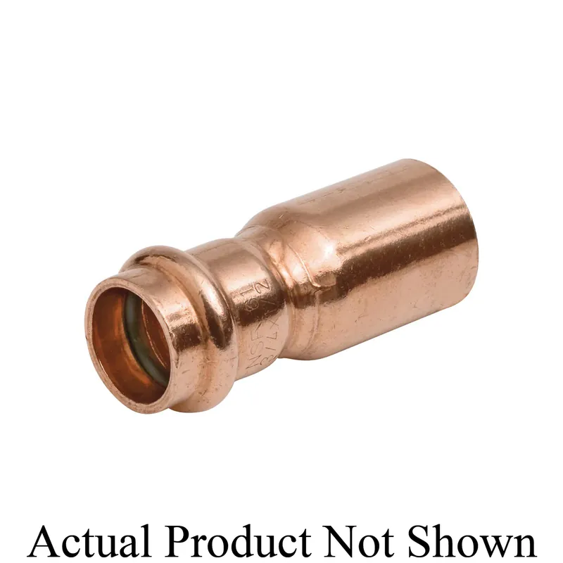Bargain NIBCO 9008905PC Reducer, 1-1/2 x 1/2 in Nominal, Fitting x Press End Style, Wrot Copper, Domestic