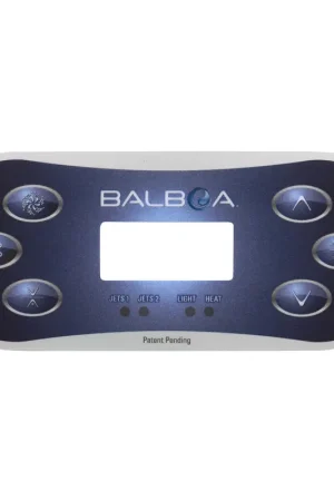 Don't Miss Out Balboa Water Group 12101 Overlay, HQ-BWG TP600, P1, Aux, Flip, Lt, Temp, LCD blu/wht