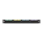 Budget Leviton 5G596-U24 CAT5e Universal Patch Panel, 24-Port, 1U RMS with Cable Management Bar