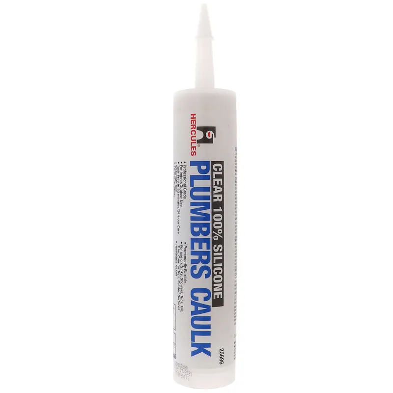 Hercules 25-686 10.1 oz. Cartridge Silicone Plumbers Caulk Clear Authentic