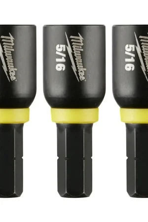 Buy Today Milwaukee 49-66-4513 SHOCKWAVE 5/16 Insert Nut Driver 3PK