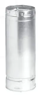 Metal-Fab 3M3 Type B Double Wall Round Gas Vent Pipe, 3 in Dia x 3 ft L x 1/4 in THK Top Rated